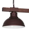 Lampa Wisząca HAKON Ciemny Brąz Metalowy Klosz 2xE27