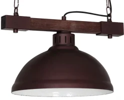 Lampa Wisząca HAKON Ciemny Brąz Metalowy Klosz 1xE27 W
