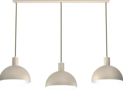 Lampa Wisząca HANDA Beżowy Biały Metalowy Klosz 3xE27 * Luminex New