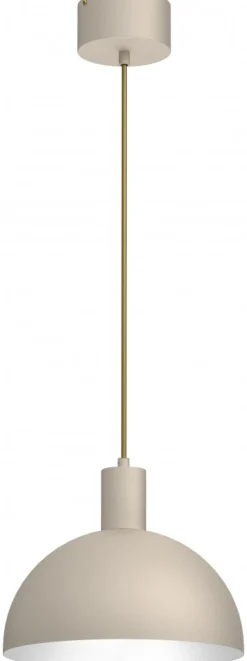 Lampa Wisząca HANDA Beżowy Biały Metalowy Klosz 1xE27 29cm