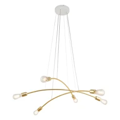 Lampa Wisząca HELIX Biały Złoty Loft 6xE27 * TK Lighting Sale