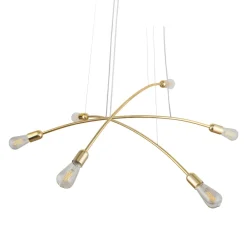 Lampa Wisząca HELIX Biały Złoty Loft 6xE27 * TK Lighting Sale