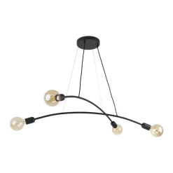 Lampa Wisząca HELIX Czarny Loft 4xE27 * TK Lighting Sale