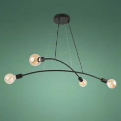 Lampa Wisząca HELIX Czarny Loft 4xE27 * TK Lighting Sale