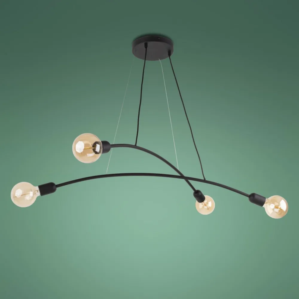 Lampa Wisząca HELIX Czarny Loft 4xE27 * TK Lighting Sale