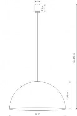 Lampa Wisząca HEMISPHERE Czarny Złoty 1xE27 50cm * Nowodvorski Sale