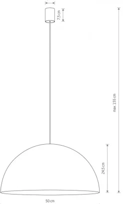 Lampa Wisząca HEMISPHERE L Brązowy Metalowy Klosz 4xGX53 50cm * Nowodvorski New