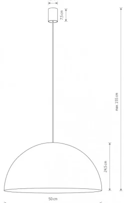 Lampa Wisząca HEMISPHERE L Czarny Złoty Metalowy Klosz 4xGX53 50cm * Nowodvorski Discount