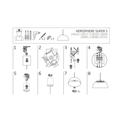 Lampa Wisząca HEMISPHERE S Biały Złoty Metalowy Klosz 1xGX53 33cm * Nowodvorski Online