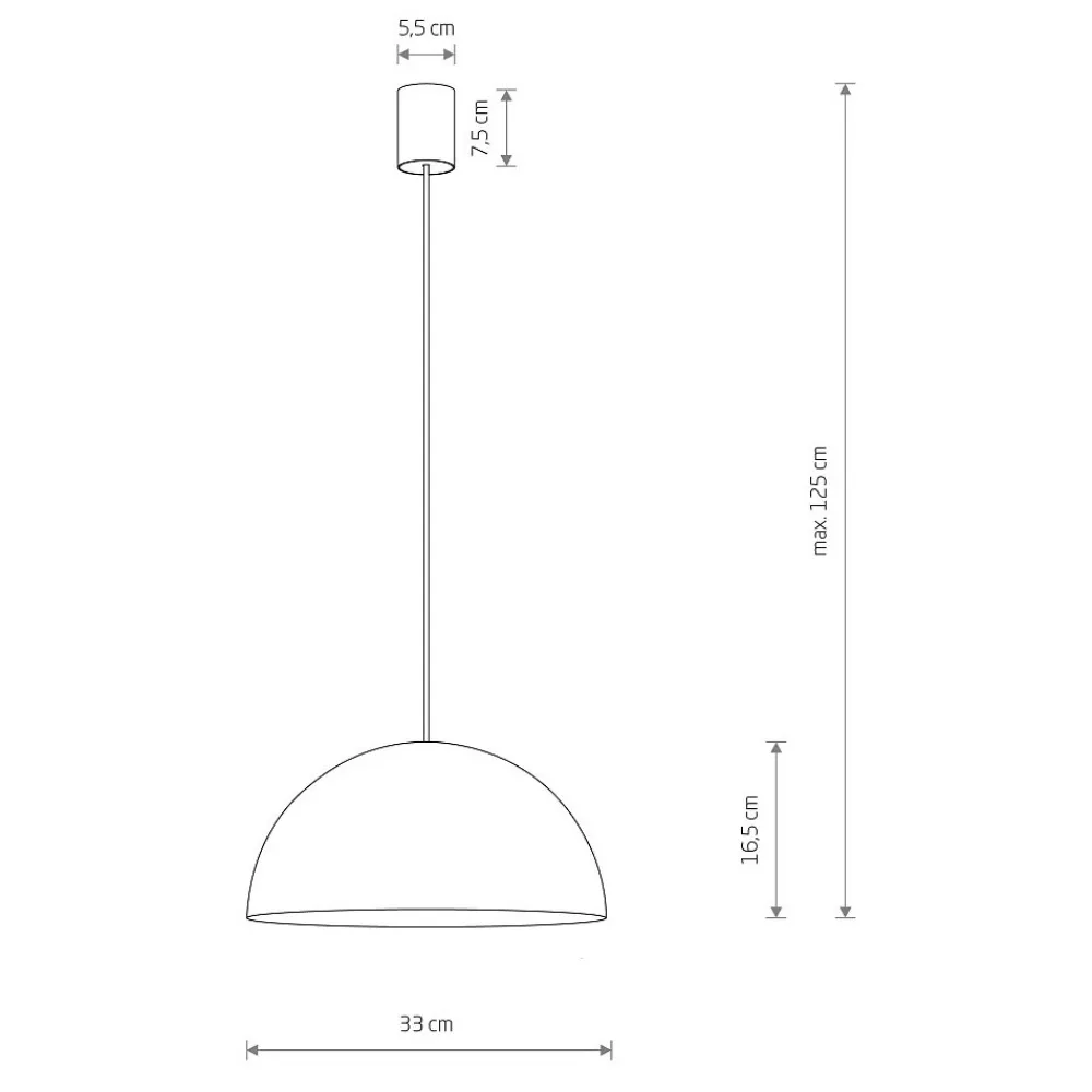 Lampa Wisząca HEMISPHERE S Biały Złoty Metalowy Klosz 1xGX53 33cm * Nowodvorski Online