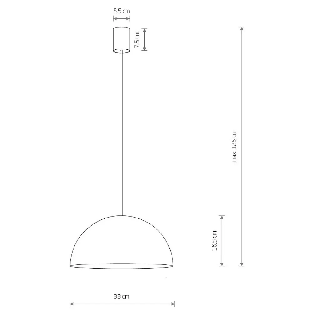 Lampa Wisząca HEMISPHERE S Czarny Biały Metalowy Klosz 1xGX53 33cm * Nowodvorski Hot