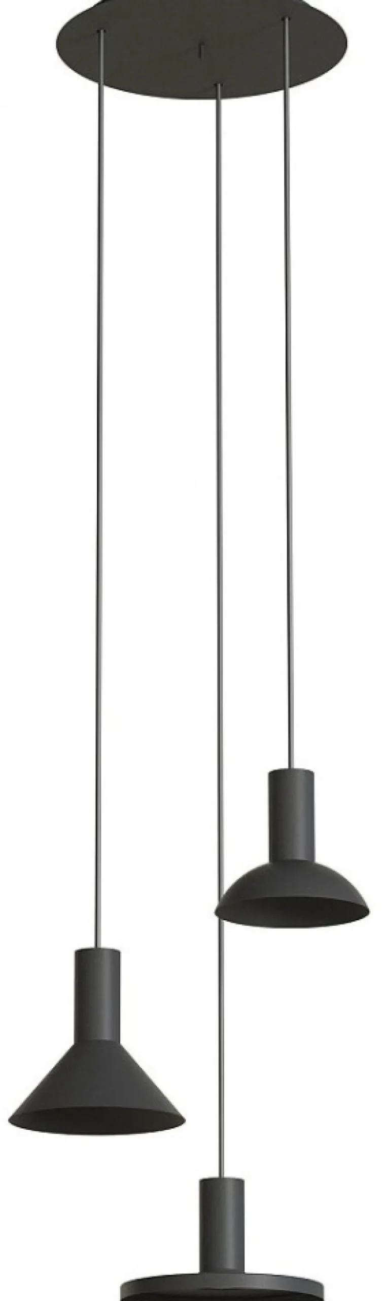 Lampa Wisząca HERMANOS Czarny 3xGU10 * Nowodvorski Outlet