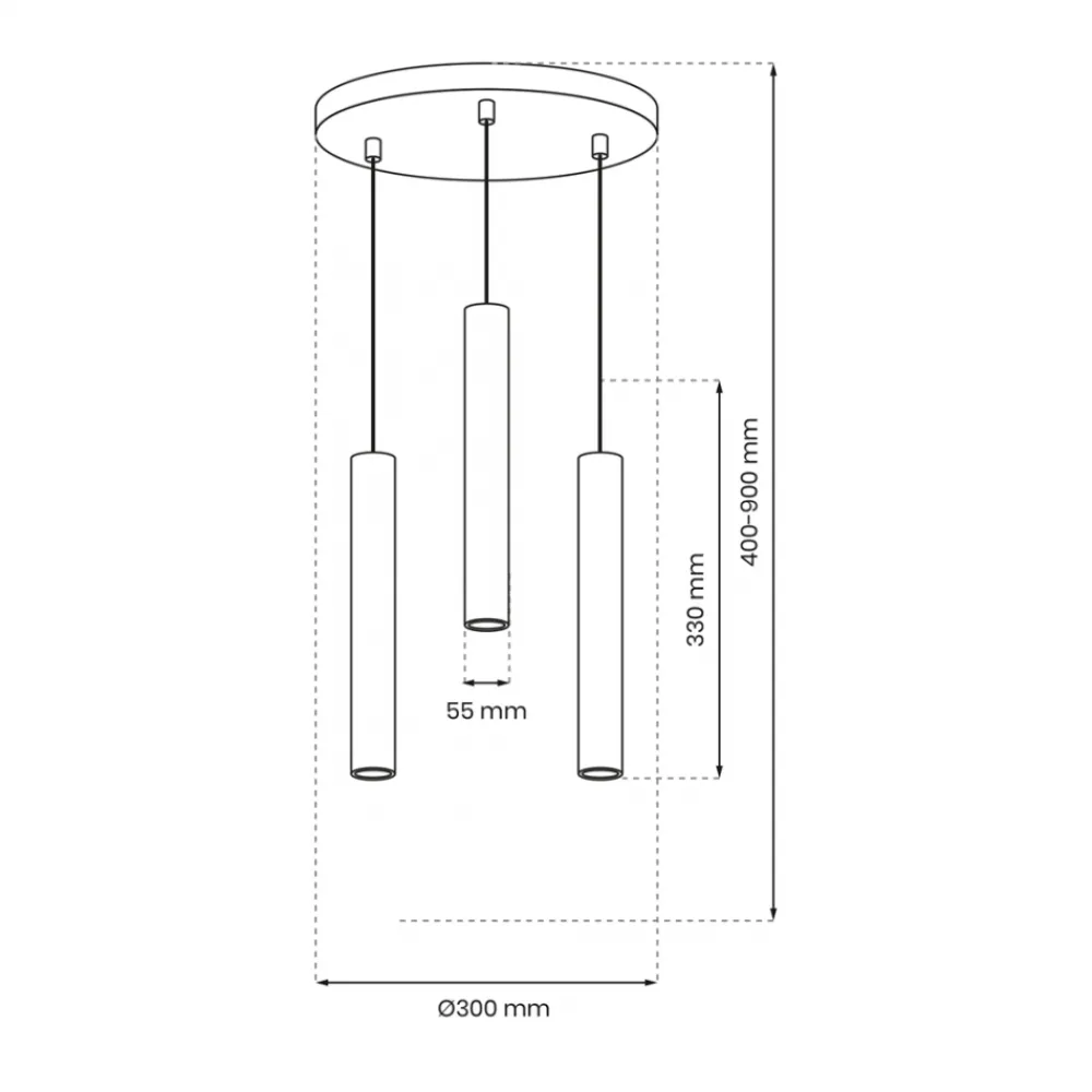 Lampa Wisząca HUDSON Biały Koło 3xGU10 * Eko-light Clearance