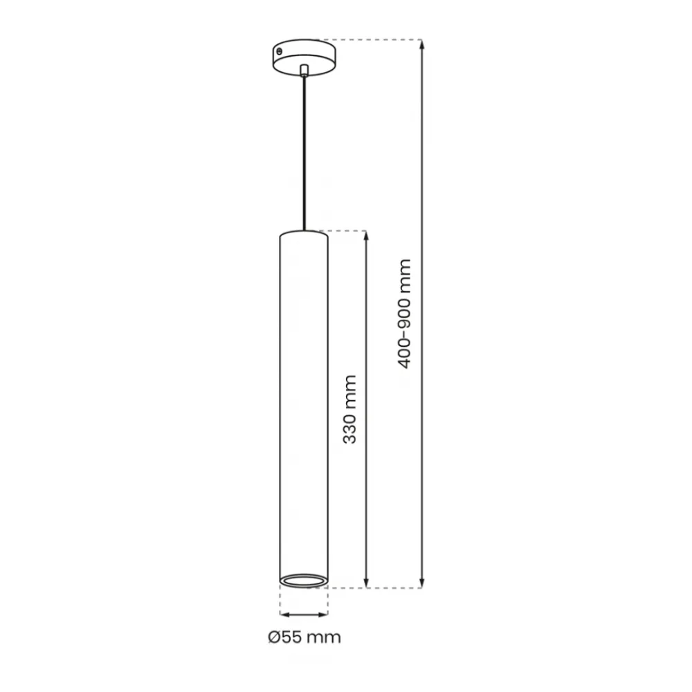Lampa Wisząca HUDSON Biały 1xGU10 5,5cm * Eko-light