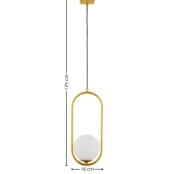 Lampa wisząca IGON złota 1xE14 * Jupiter Online