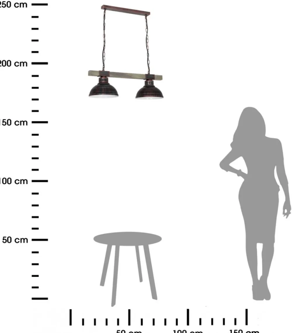 Lampa wisząca industrialna Hakon brązowa * Luminex Sale