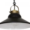 Lampa Wisząca IRON Czarny Biały Metalowy Klosz 1xE27 31cm * Luminex Best