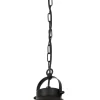 Lampa Wisząca IRON Czarny Złoty Metalowy Klosz 1xE27 31cm * Luminex