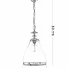 Lampa Wisząca ISLA Miedziany Transparentny Szklany Klosz 1xE27 29 cm * Jupiter