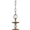 Lampa Wisząca ISLA Patyna Transparentny Szklany Klosz 1xE27 29 cm * Jupiter New