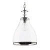 Lampa Wisząca ISLA Srebrny Transparentny Szklany Klosz 1xE27 29 cm * Jupiter Hot