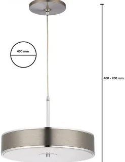 Lampa Wisząca JAZZ Srebrny Biały 3xE14 40 cm * Jupiter
