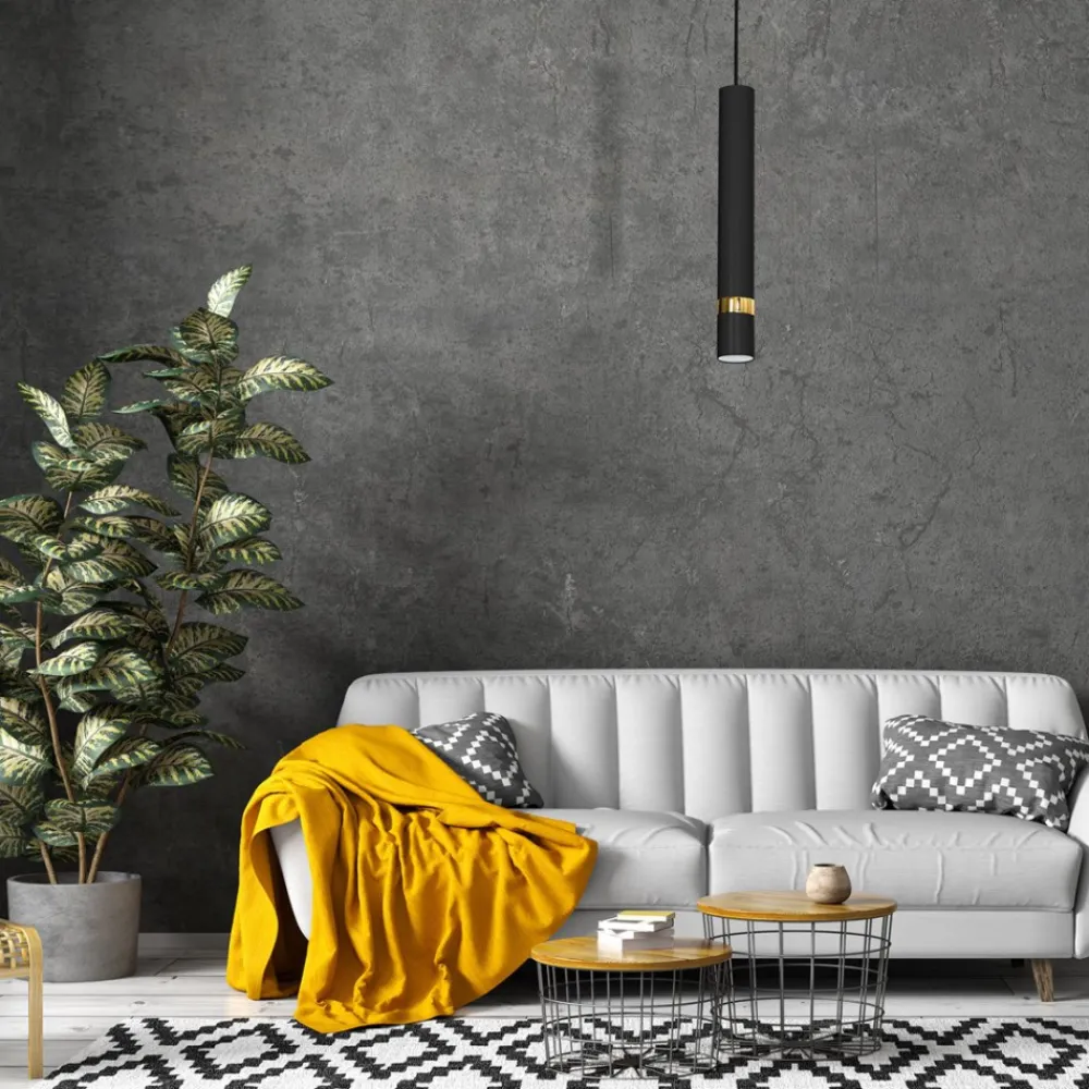 Lampa wisząca JOKER Czarny Złoty 1xGU10 * Eko-light Discount
