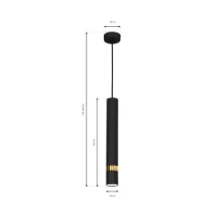 Lampa wisząca JOKER Czarny Złoty 1xGU10 * Eko-light Discount