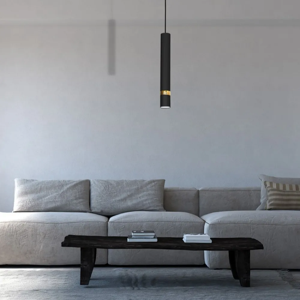 Lampa wisząca JOKER Czarny Złoty 1xGU10 * Eko-light Discount