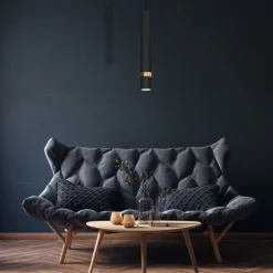 Lampa wisząca JOKER Czarny Złoty 1xGU10 * Eko-light Discount