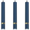 Lampa Wisząca JOKER Niebieski Złoty Tuby 3xGU10 * Eko-light Outlet