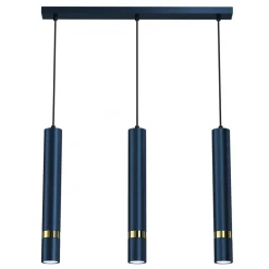 Lampa Wisząca JOKER Niebieski Złoty Tuby 3xGU10 * Eko-light Outlet
