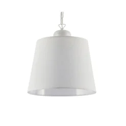 Lampa Wisząca KAMELIA Biały Abażur 1xE27 38 cm * Jupiter Sale
