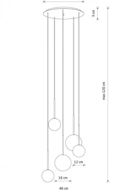 Lampa wisząca KARO klosze kule 5xG9 * Nowodvorski Discount