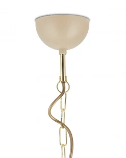 Lampa Wisząca Kitchen Beżowa Szkło 1xE27 47 cm * HowHomely Online