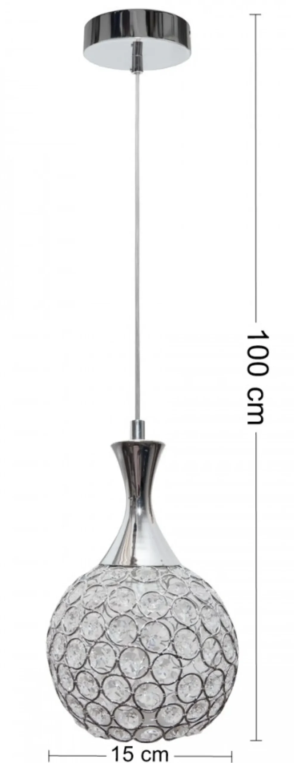 Lampa wisząca klosz z kryształkami Crystal VII 1xE27 * HowHomely Outlet