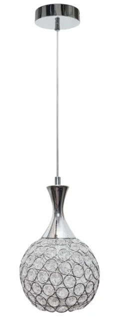 Lampa wisząca klosz z kryształkami Crystal VII 1xE27 * HowHomely Outlet