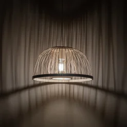 Lampa Wisząca KRABI Biały Brązowy 1xE27 40cm * Nowodvorski Discount