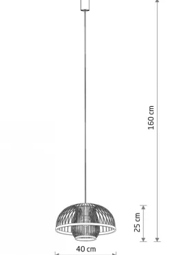 Lampa Wisząca KRABI Biały Brązowy 1xE27 40cm * Nowodvorski Discount