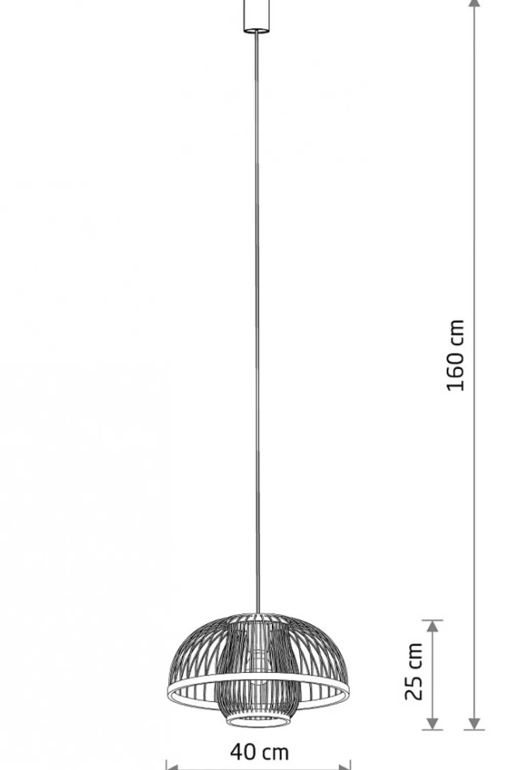 Lampa Wisząca KRABI Biały Brązowy 1xE27 40cm * Nowodvorski Discount