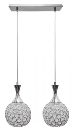 Lampa wisząca kryształowa Crystal VII 2xE27 * HowHomely Hot