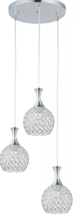 Lampa wisząca kryształowe klosze Crystal I 3xE27 * HowHomely Outlet