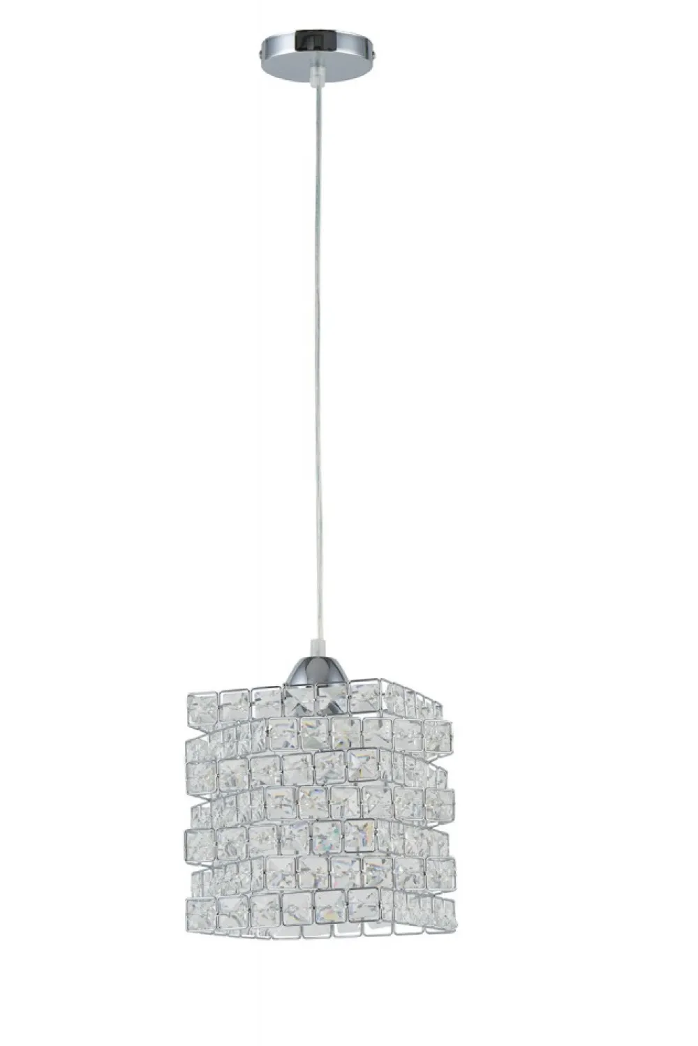 Lampa wisząca kryształowy klosz Crystal IV 1xE27 * HowHomely Clearance