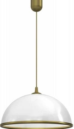 Lampa Wisząca KUCHNIA Złoty Klosz z Tworzywa 1xE27 41cm