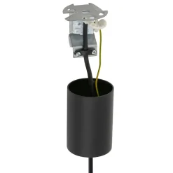 Lampa Wisząca KYMI Czarny Drewniany Klosz 1xE27 16cm * Nowodvorski Discount