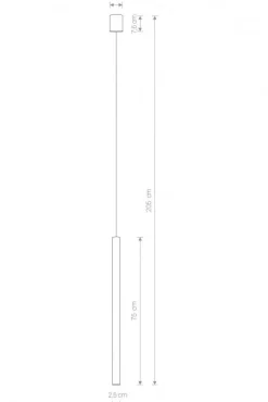 Lampa wisząca LASER 75cm czarny 1xG9 * Nowodvorski
