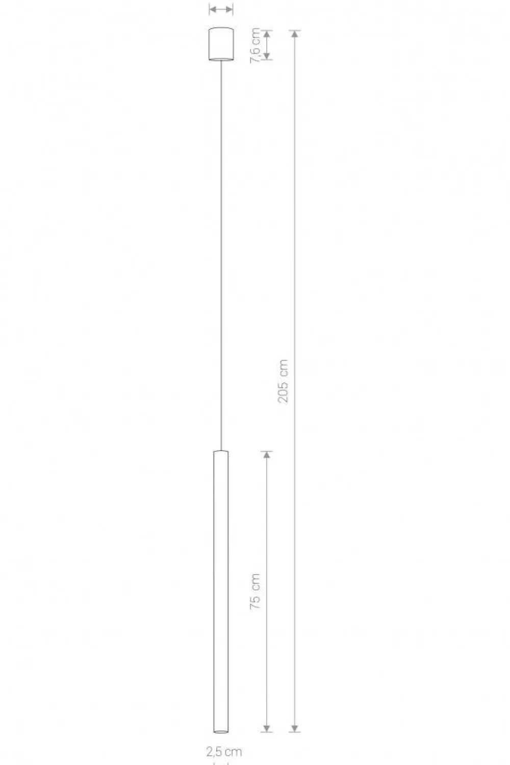 Lampa wisząca LASER 75cm czarny 1xG9 * Nowodvorski