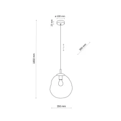 Lampa wisząca LAVA L sabia beżowa 1xE27 * TK Lighting Hot