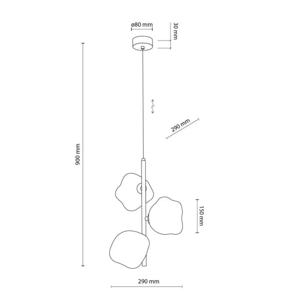 Lampa wisząca LAVA sabia beżowa 3xG9 * TK Lighting Online