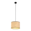 Lampa Wisząca LIBERIA Czarny Brązowy Abażur 1xE27 30cm * TK Lighting Hot